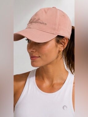 Lululemon Pink Script Logo Baseball Cap | Viral Sold Out Colorway